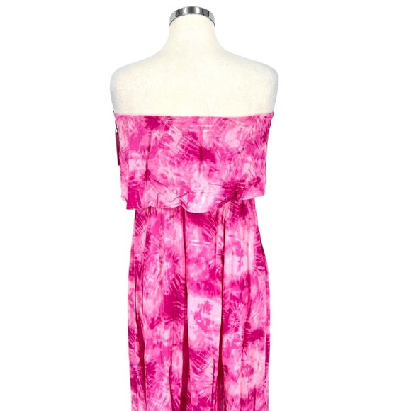 Japna Pink Tie-Dye Strapless Maxi Dress Size Medium NWT - Picture 8 of 14
